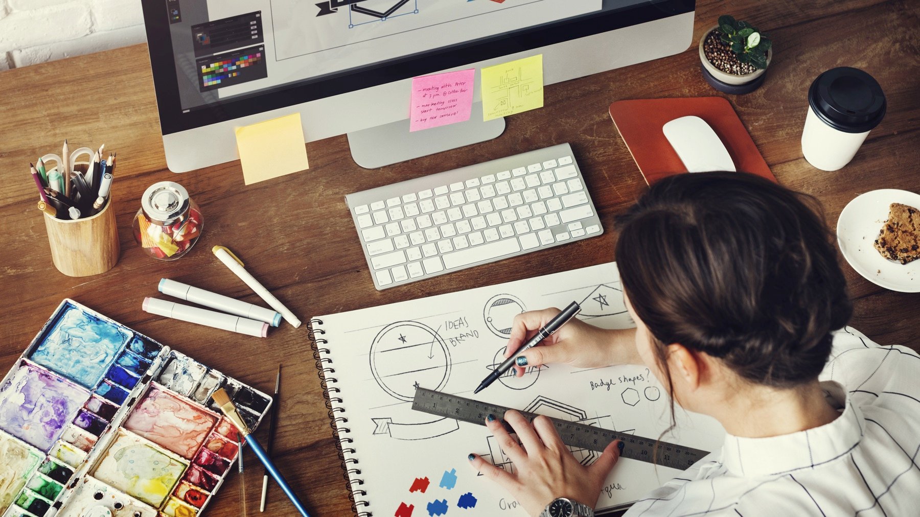 Creative workspace for graphic designing